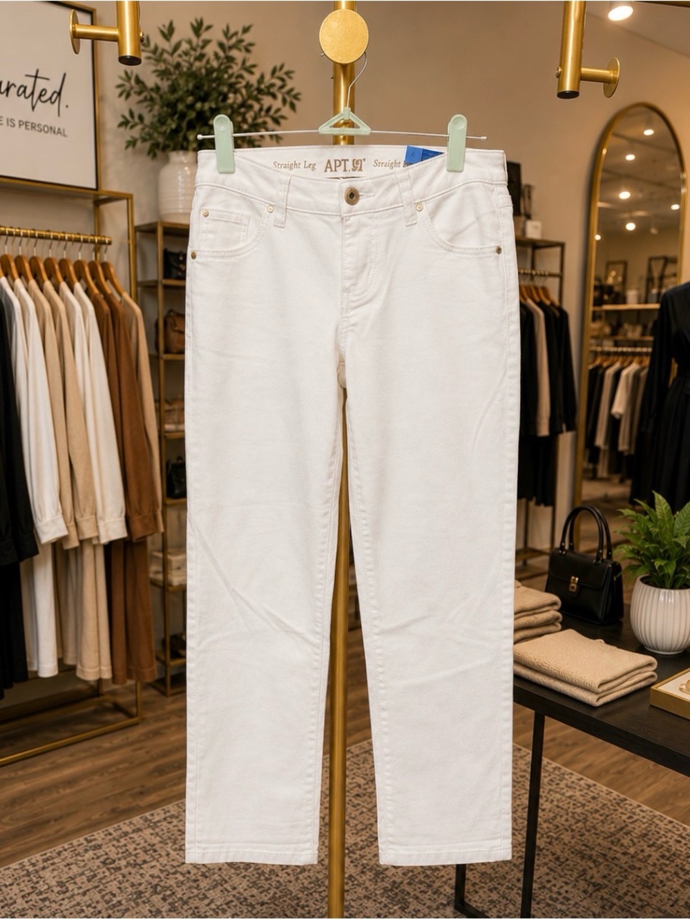 Apt. 9 White Straight-Leg Jeans